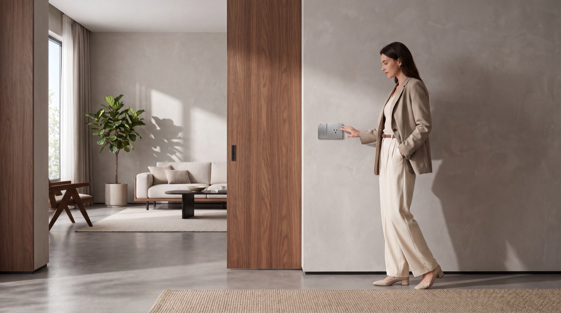 Premium interior with RayFancy wall switch